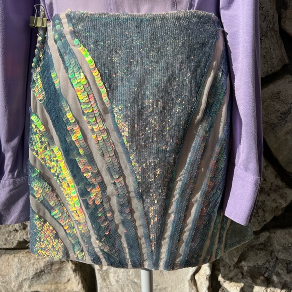 NWT Marciano Sequin Mini Skirt Size 8 - Picture 8 of 14